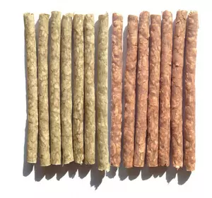 Ласощі для собак Lucky star Кручене м'ясо курки на пресованій кістці 500 г (RPM007) Ласощі для собак Lucky star Кручене м'ясо курки на пресованій кістці 500 г (RPM007)