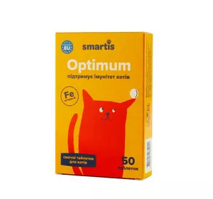 Додатковий корм для кішок Smartis Optimum із залізом (50 таблеток)