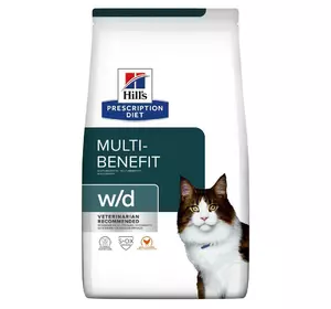 Дієтичний корм для котів Hills (Хіллс) PD Feline w/d з куркою 1.5 кг повнораціонний корм при цукровому діабеті для кішок Дієтичний корм для котів Hills (Хіллс) PD Feline w/d з куркою 1.5 кг повнораціонний корм при цукровому діабеті для кішок