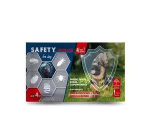 Протипаразитарні краплі SAFETY SPOT-ON для собак вагою до 4 кг (0.5 мл) №1 піпетка Протипаразитарні краплі SAFETY SPOT-ON для собак вагою до 4 кг (0.5 мл) №1 піпетка