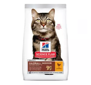 Корм для котів Хіллс Hills SP Feline Mature Adult 7+ з куркою 1.5 кг для запобігання утворенню грудочок шерсті у шлунку