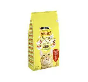 Сухий корм Фріскіс Friskies для кішок з яловичиною куркою та овочами 10 кг Сухий корм Фріскіс Friskies для кішок з яловичиною куркою та овочами 10 кг