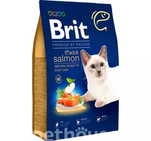 Сухий корм Бріт Brit Premium by Nature Cat Adult Salmon з лососем для котів, 300 г