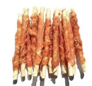 "HapPet"-ласощі для собак "М'ясо курки на пресованій кістці" 500г (світле) "HapPet"-ласощі для собак "М'ясо курки на пресованій кістці" 500г (світле)