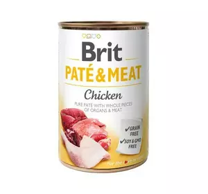 Вологий корм Бріт Brit Care Paté & Meat Dog Chicken для собак з куркою 400 г