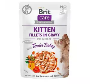 Вологий корм для кошенят Бріт Brit Care Cat pouch філе в соусі ніжна індичка пауч, 85 г Вологий корм для кошенят Бріт Brit Care Cat pouch філе в соусі ніжна індичка пауч, 85 г