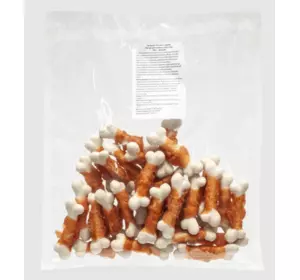 Ласощі для собак кальцієві кісточки з куркою 100 г Ласощі для собак кальцієві кісточки з куркою 100 г