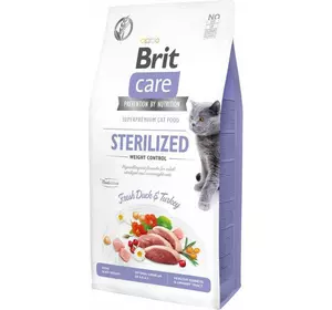 Сухий корм Бріт Brit Care Cat GF Sterilized Weight Control для стерилізованих кішок (контроль ваги), 7 кг Сухий корм Бріт Brit Care Cat GF Sterilized Weight Control для стерилізованих кішок (контроль ваги), 7 кг