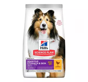 Сухий корм для собак Хіллс Hills SP Sensitive Stomach&Skin середніх порід з куркою 14 кг