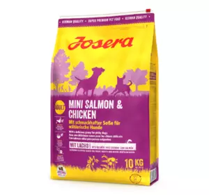 Сухой корм Josera Mini Salmon&Chicken (Йозера Міні) з апетитним соусом для вибагливих собак, 10 кг Сухой корм Josera Mini Salmon&Chicken (Йозера Міні) з апетитним соусом для вибагливих собак, 10 кг