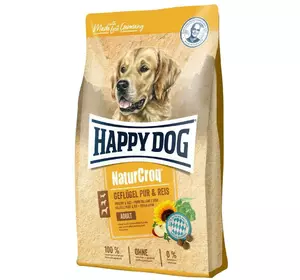 Сухий корм Happy Dog NaturCroq Geflugel Pur&Reis для дорослих собак всіх порід (птиця та рис), 4 кг Сухий корм Happy Dog NaturCroq Geflugel Pur&Reis для дорослих собак всіх порід (птиця та рис), 4 кг