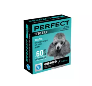 Краплі протипаразитарні PerFect TRIO для собак до 4 кг упаковка №3 піпетки по 0.6 мл Ветсинтез