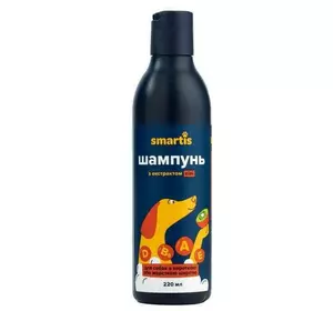 Шампунь з екстрактом ківі Smartis для собак з короткою або жорсткою шерстю 220 мл Шампунь з екстрактом ківі Smartis для собак з короткою або жорсткою шерстю 220 мл