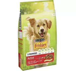 Сухий корм для дорослих активних собак Фріскіс Friskies Active з яловичиною 10 кг Сухий корм для дорослих активних собак Фріскіс Friskies Active з яловичиною 10 кг