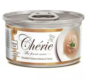 Вологий корм для кішок Cherie Signature Gravy Chiken з ніжними шматочками м'яса курки в соусі 80 г