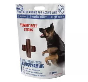 Смаколики GiGi "Апетитні палички з яловичини" / ласощі Yummy Beef Sticks 85 г Смаколики GiGi "Апетитні палички з яловичини" / ласощі Yummy Beef Sticks 85 г