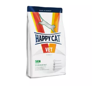 Сухий дієтичний корм Happy Cat VET Diet Skin для котів з чутливою шкірою, 1 кг Сухий дієтичний корм Happy Cat VET Diet Skin для котів з чутливою шкірою, 1 кг
