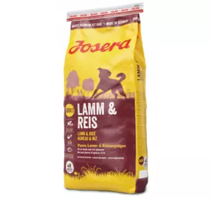 Сухой корм Josera Lamb & Rice (Йозера Ягня та Рис) для дорослих собак, 15 кг