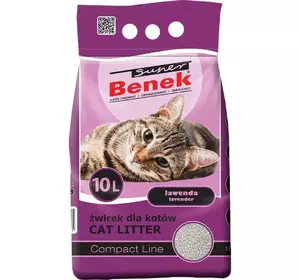 Наповнювач бентонітовий Супер Бенек Super Benek Compact Lavander для котячих туалетів лаванда (дрібний), 10 л Наповнювач бентонітовий Супер Бенек Super Benek Compact Lavander для котячих туалетів лаванда (дрібний), 10 л