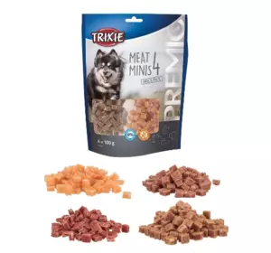 Ласощі для собак Trixie (TX-31852) Premio 4 Meat Minis 4 смаки (курка, качка, баранина та лосось) 400 г Ласощі для собак Trixie (TX-31852) Premio 4 Meat Minis 4 смаки (курка, качка, баранина та лосось) 400 г
