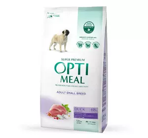 Сухий корм для дорослих собак малих порід Оптиміл Optimeal з качкою, 1.5 кг Сухий корм для дорослих собак малих порід Оптиміл Optimeal з качкою, 1.5 кг