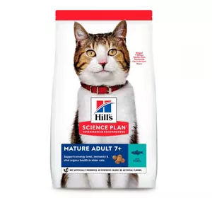 Hills Science Plan Feline Mature Adult 7+ Tuna Сухий корм для кішок з тунцем / 1,5 кг Hills Science Plan Feline Mature Adult 7+ Tuna Сухий корм для кішок з тунцем / 1,5 кг
