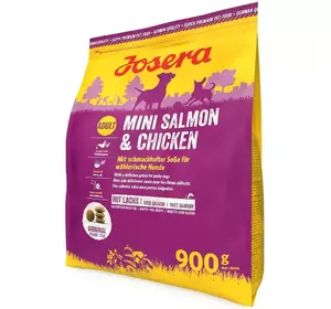 Сухой корм Josera Mini Salmon&Chicken (Йозера Міні лосось і курка) з апетитним соусом для вибагливих собак, 900 г Сухой корм Josera Mini Salmon&Chicken (Йозера Міні лосось і курка) з апетитним соусом для вибагливих собак, 900 г