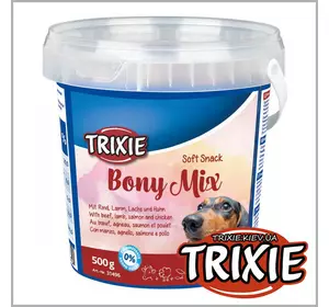 Суміш ласощів для собак Trixie (TX-31496) Soft Snack Bony Mix (яловичина, баранина лосось, курка) 500 г Суміш ласощів для собак Trixie (TX-31496) Soft Snack Bony Mix (яловичина, баранина лосось, курка) 500 г