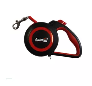Повідець-рулетка AnimAll Reflector MS7110-3M S до 15 кг 3 м (Червоно-Чорний)