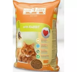 Повнораціонний сухий корм для дорослих кішок CLUB 4 PAWS (Клуб 4 Лапи) Преміум з кроликом, 14 кг Повнораціонний сухий корм для дорослих кішок CLUB 4 PAWS (Клуб 4 Лапи) Преміум з кроликом, 14 кг