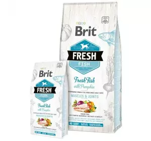 Сухий корм Бріт Brit Fresh Fish/Pumpkin Adult Large (риба/гарбуз) для дорослих собак великих порід, 2.5 кг Сухий корм Бріт Brit Fresh Fish/Pumpkin Adult Large (риба/гарбуз) для дорослих собак великих порід, 2.5 кг