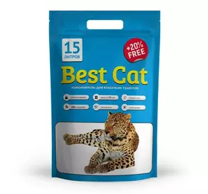Силикагелевий наповнювач Best Cat Blue 15 літрів Силикагелевий наповнювач Best Cat Blue 15 літрів