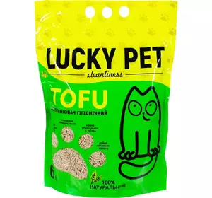 Наповнювач для котячого туалету Лакі Пет Lucky Pet тофу гіпоалергенний, 6 л Вага 2.6 кг Наповнювач для котячого туалету Лакі Пет Lucky Pet тофу гіпоалергенний, 6 л Вага 2.6 кг