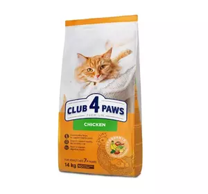 Повнораціонний сухий корм CLUB 4 PAWS (Клуб 4 Лапи) Преміум з куркою для кішок від 7 років, 14 кг Повнораціонний сухий корм CLUB 4 PAWS (Клуб 4 Лапи) Преміум з куркою для кішок від 7 років, 14 кг