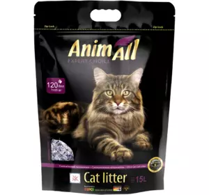 Наповнювач AnimAll преміум силікагель "Фіолетовий Аметист" 15 л Наповнювач AnimAll преміум силікагель "Фіолетовий Аметист" 15 л