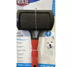 Trixie TX-2306 Тріксі щітка - пуходерка двостороння зі щіткою, 10х17 см Trixie TX-2306 Тріксі щітка - пуходерка двостороння зі щіткою, 10х17 см