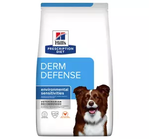 Лікувальний корм для собак Хіллс Hills PD Derm Defense з куркою корм для підтримання функції шкіри 1.5 кг