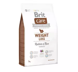 Сухий корм для собак із зайвою вагою Бріт Brit Care Weight Loss Rabbit & Rice 3 кг