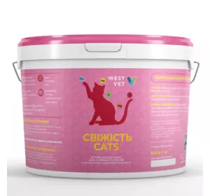 Дезодорант для котячих туалетів Свіжість Cats Квітковий букет 5 кг, WestVet Дезодорант для котячих туалетів Свіжість Cats Квітковий букет 5 кг, WestVet