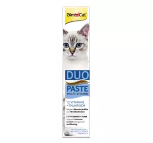 Паста для котів ДжімКет GimCat DUO PASTE Multi-vitamin для виведення шерсті (тунець+12 вітамінів) 50 г Паста для котів ДжімКет GimCat DUO PASTE Multi-vitamin для виведення шерсті (тунець+12 вітамінів) 50 г