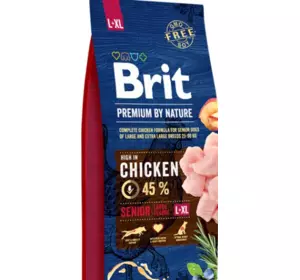 Сухий корм Бріт Brit Premium Senior L+XL для літніх собак великих і гігантських порід, 15 кг