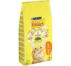 Сухий корм Фріскіс Friskies для котів з куркою та овочами 10 кг