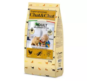 Сухий корм для котів Геда Gheda Chat&Chat Expert корм для кішок старше 1 року з куркою та горохом, 2 кг Сухий корм для котів Геда Gheda Chat&Chat Expert корм для кішок старше 1 року з куркою та горохом, 2 кг