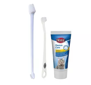 Зубна паста зі щіткою для котів Trixie 25620 (паста + 2 щітки) 50 г Зубна паста зі щіткою для котів Trixie 25620 (паста + 2 щітки) 50 г