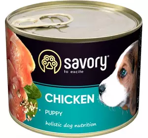 Вологий корм для цуценят Сейворі Savory з куркою, 100 г Вологий корм для цуценят Сейворі Savory з куркою, 100 г