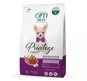 Низькозерновий сухий корм Оптіміл Optimeal для цуценят мініатюрних та малих порід з високим вмістом ягнятини, 1.5 кг Низькозерновий сухий корм Оптіміл Optimeal для цуценят мініатюрних та малих порід з високим вмістом ягнятини, 1.5 кг