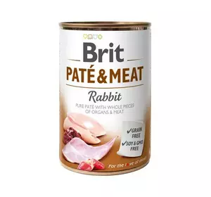 Вологий корм Бріт Brit Care Paté & Meat Dog Rabbit для собак із кроликом 400 г