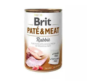 Вологий корм Бріт Brit Care Paté & Meat Dog Rabbit для собак із кроликом 400 г Вологий корм Бріт Brit Care Paté & Meat Dog Rabbit для собак із кроликом 400 г