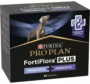 Пробіотик для дорослих собак та цуценят Purina Pro Plan FortiFlora Plus для підтримки нормальної міклофлори кишечника 30 шт по 2 г