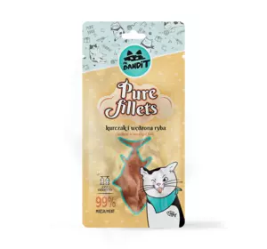 Ласощі для котів Містер Бандіт Mr.Bandit чисте філе курки і копченої риби для котів, 30 г Ласощі для котів Містер Бандіт Mr.Bandit чисте філе курки і копченої риби для котів, 30 г